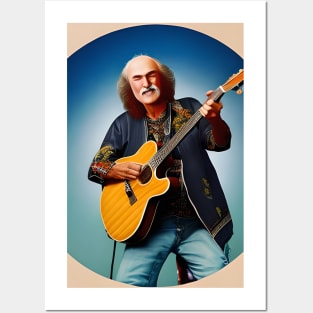 David Crosby vintage graphic design artwork Posters and Art